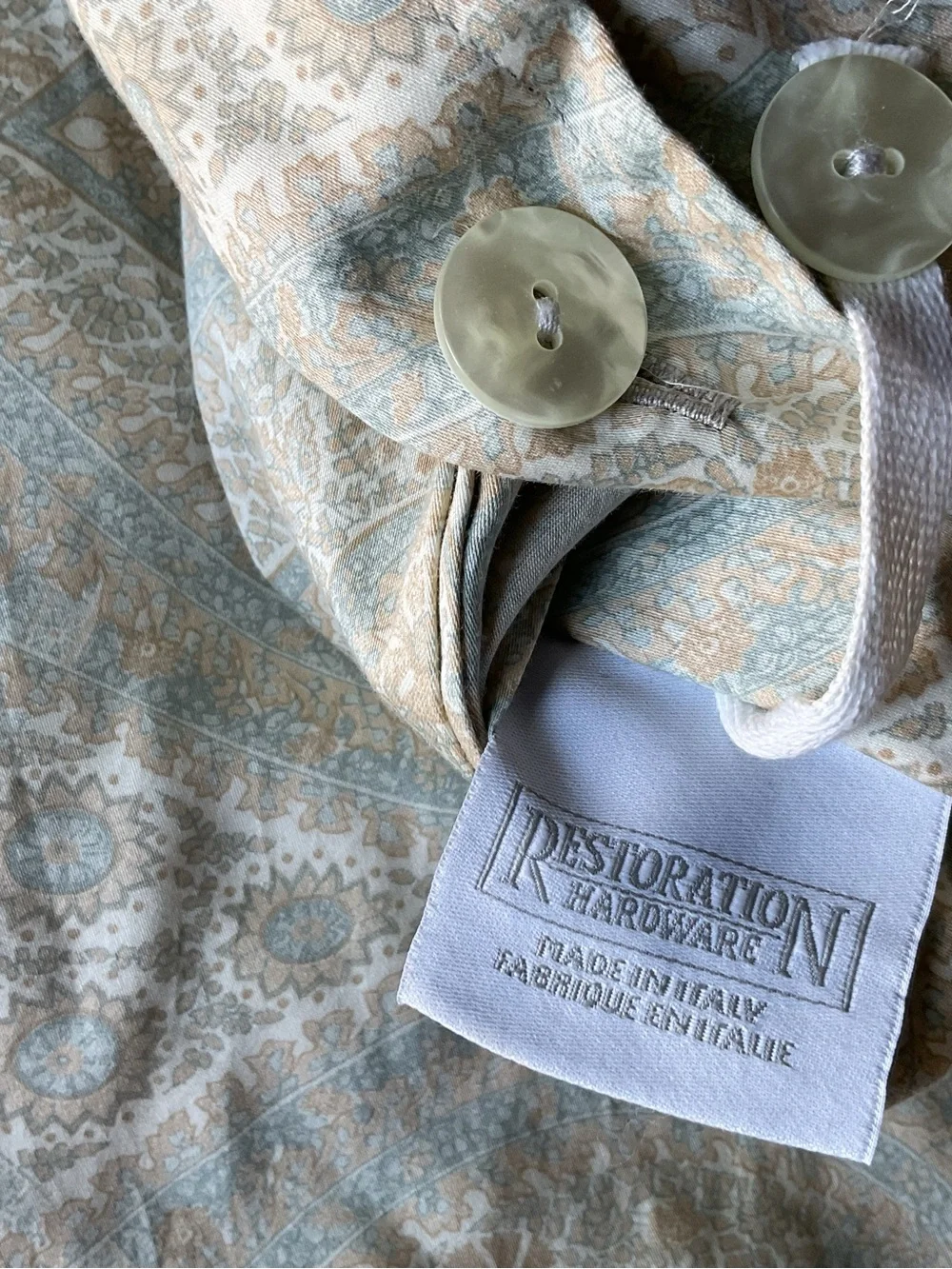 VTG Restoration Hardware Italian Cypress Paisley KING Duvet Cover & 2 Euro Shams